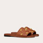 Valentino Flat Roman Stud Slide Sandal In Quilted Grainy XW2S0BK4SAIHG5 - thumb-2