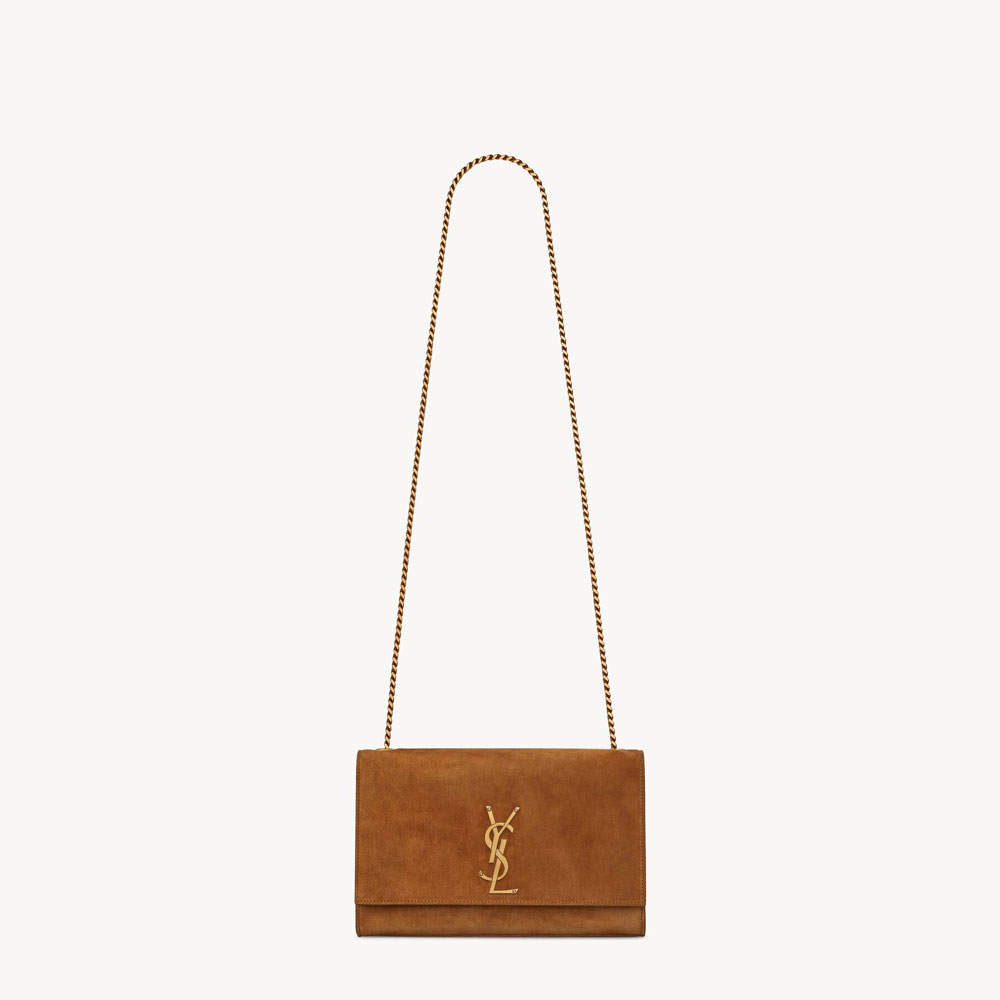 YSL Kate Medium In Suede in Camel 364021 1U80W 2723