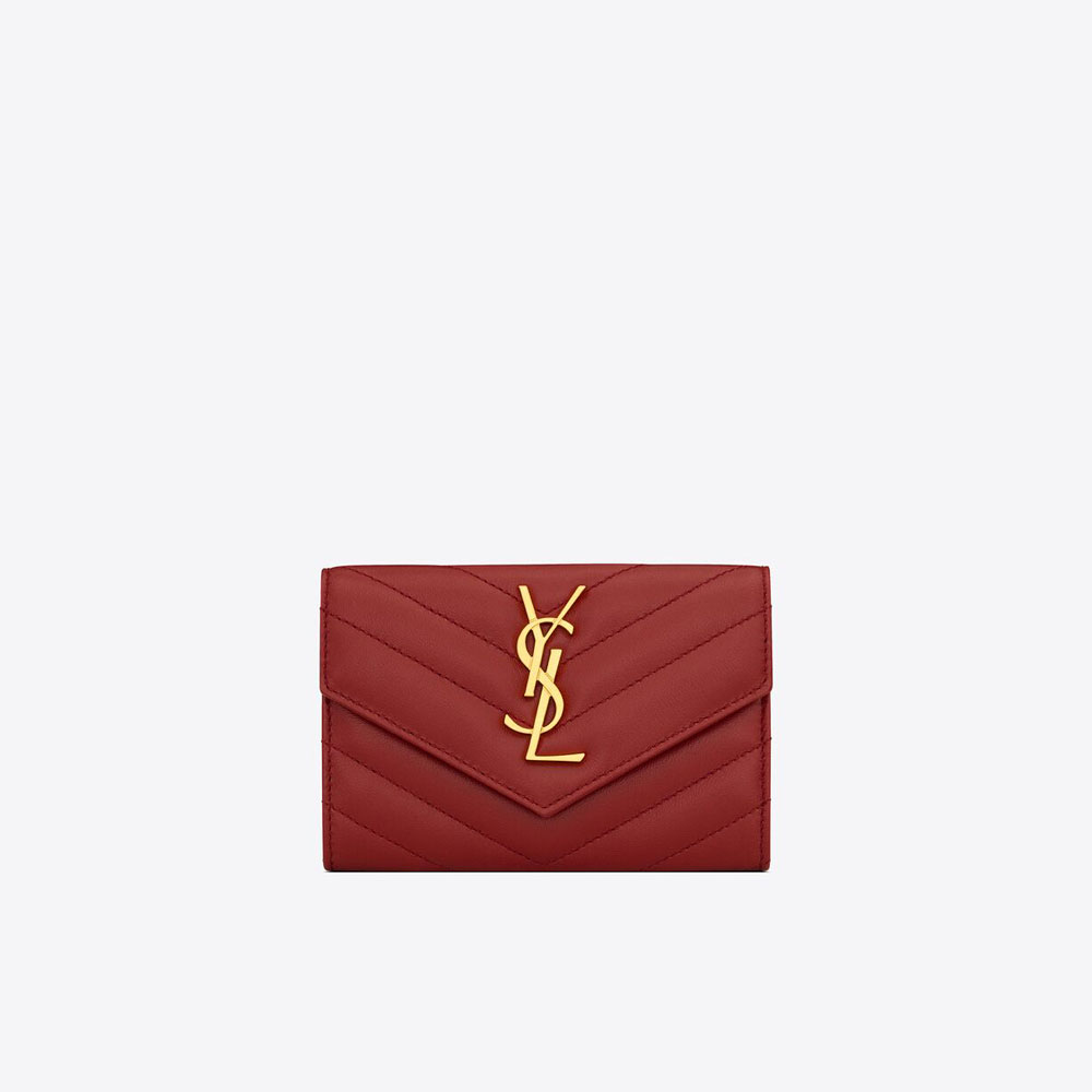 YSL Cassandre Matelasse Small Envelope Wallet In Quilted 414404 AAA44 6008