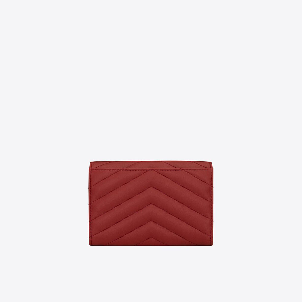 YSL Cassandre Matelasse Small Envelope Wallet In Quilted 414404 AAA44 6008 - Photo-3