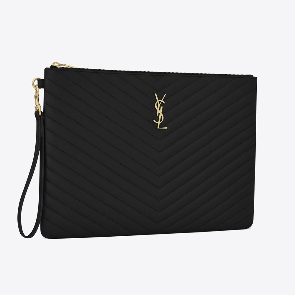 YSL Cassandre Matelasse Document Holder In Quilted Leather 440222 CWU01 1000 - Photo-3