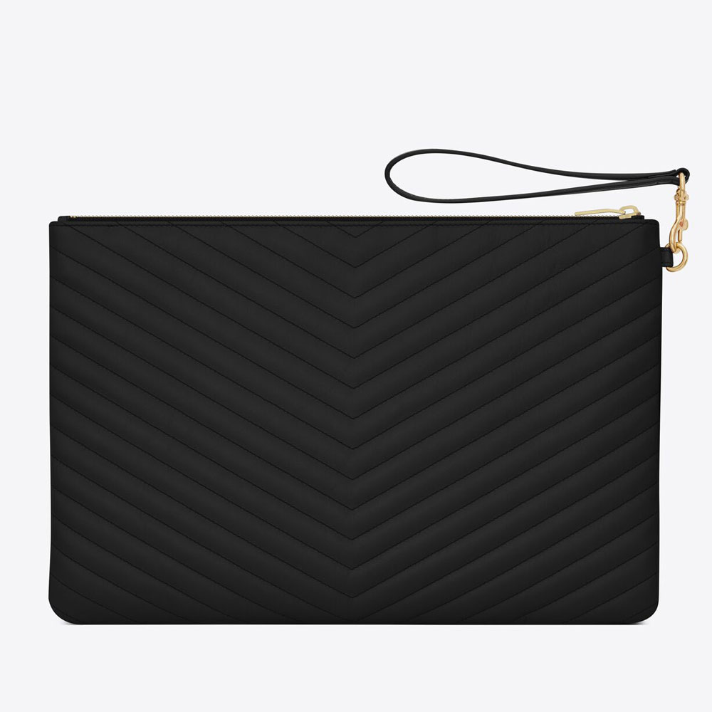 YSL Cassandre Matelasse Document Holder In Quilted Leather 440222 CWU01 1000 - Photo-4