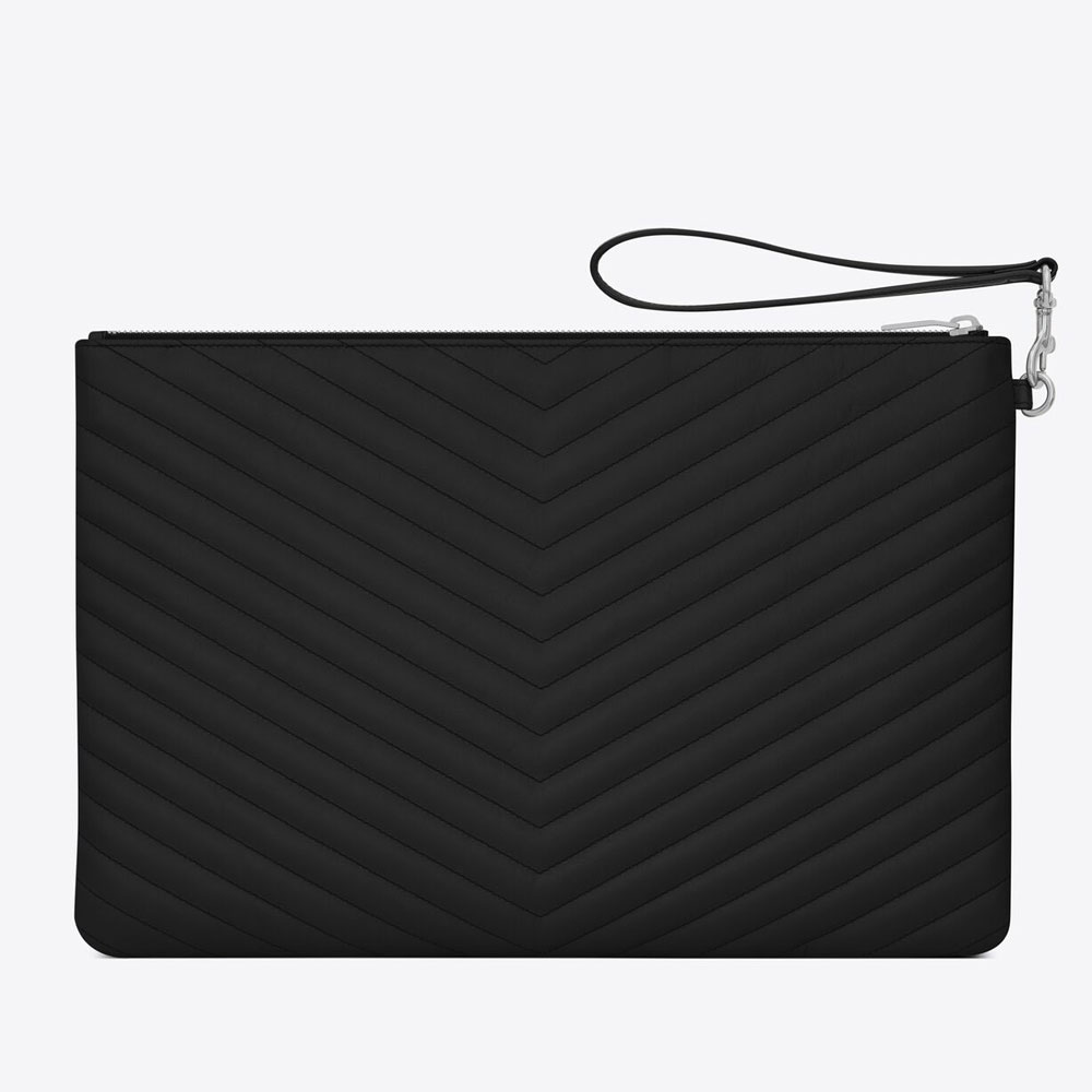 YSL Cassandre Matelasse Document Holder In Quilted Leather 440222 CWU02 1000 - Photo-4