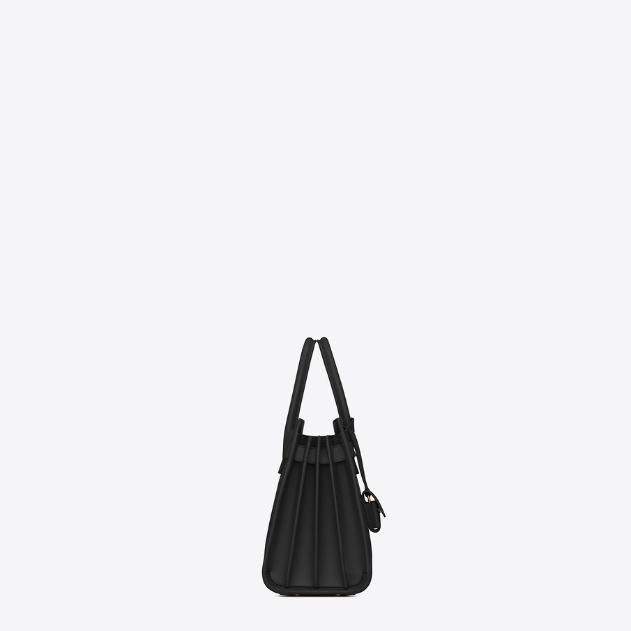 YSL Saint Laurent classic baby sac de jour bag in black leather 45285192AU - Photo-3