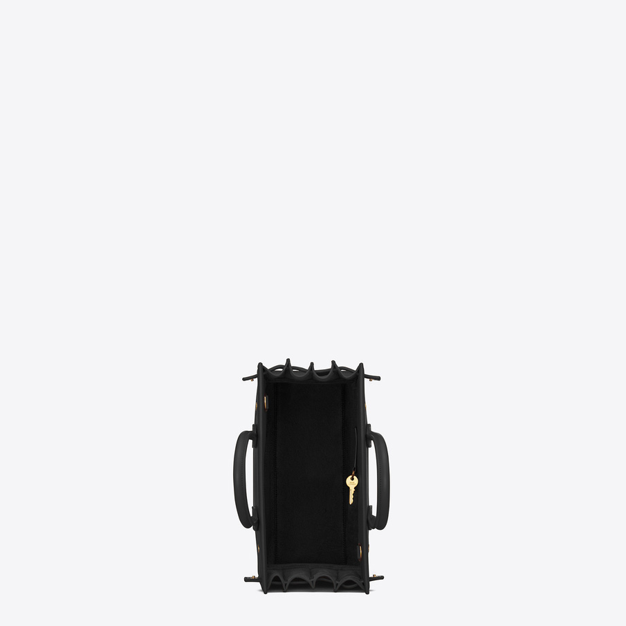 YSL Saint Laurent classic baby sac de jour bag in black leather 45285192AU - Photo-4