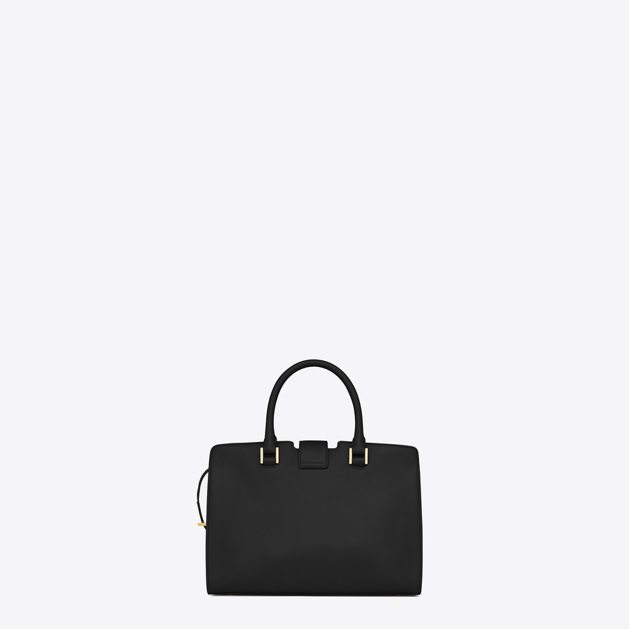 YSL baby monogram Saint Laurent cabas bag in black leather 45285292IQ - Photo-2
