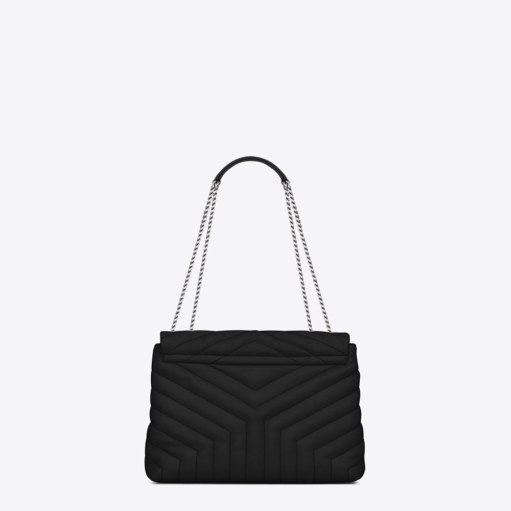 Saint Laurent Medium Loulou Chain Bag In Black Y Matelasse Leather 45324833IN - Photo-2