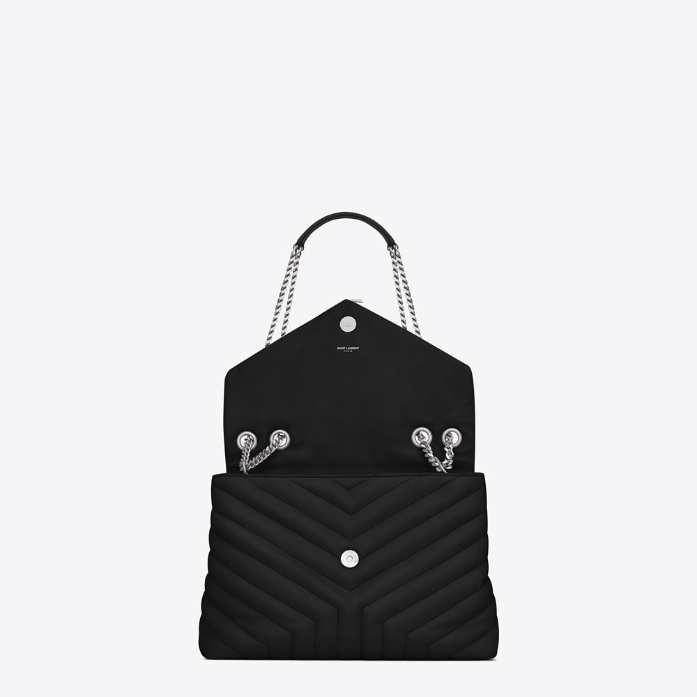 Saint Laurent Medium Loulou Chain Bag In Black Y Matelasse Leather 45324833IN - Photo-4