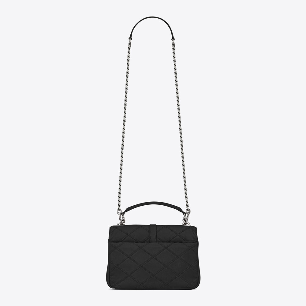 Saint Laurent Classic Medium College Bag In Black Diamond Matelasse Leather 45336002TF - Photo-2