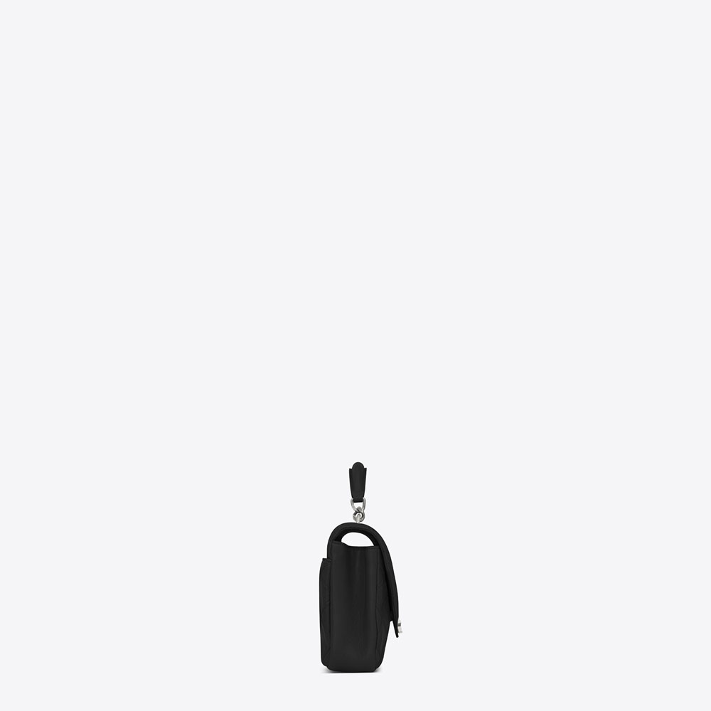 Saint Laurent Classic Medium College Bag In Black Diamond Matelasse Leather 45336002TF - Photo-3