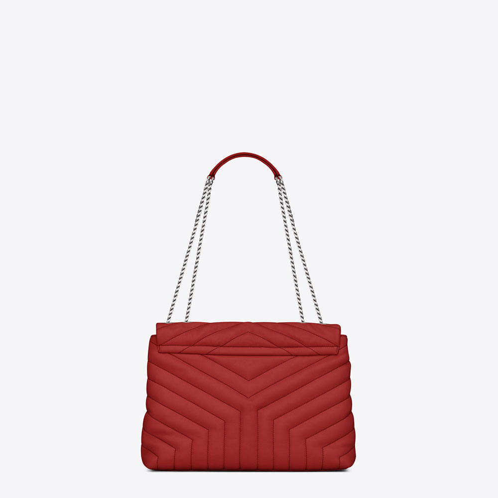 Saint Laurent Medium Loulou Chain Bag In Lipstick Red 45336019WK - Photo-2