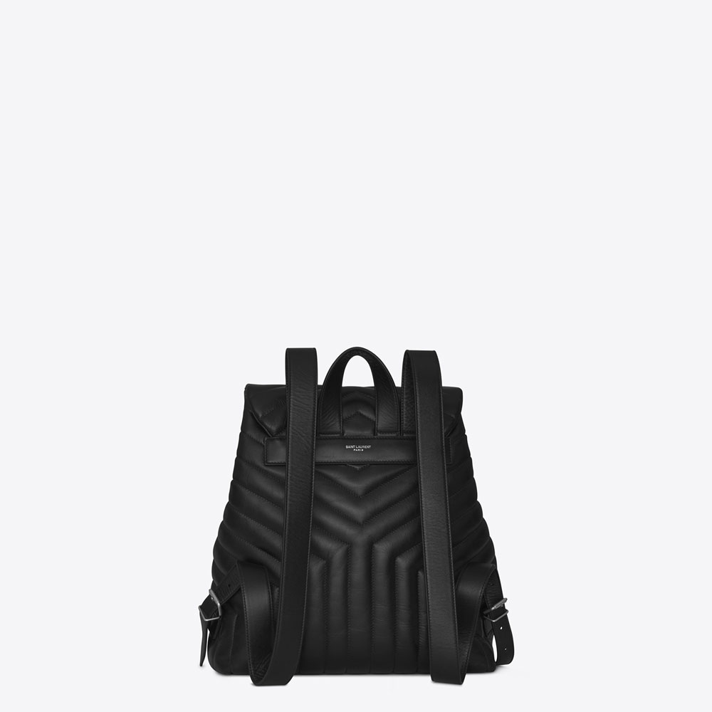 Saint Laurent Medium Loulou Backpack In Black 45336028KF - Photo-2