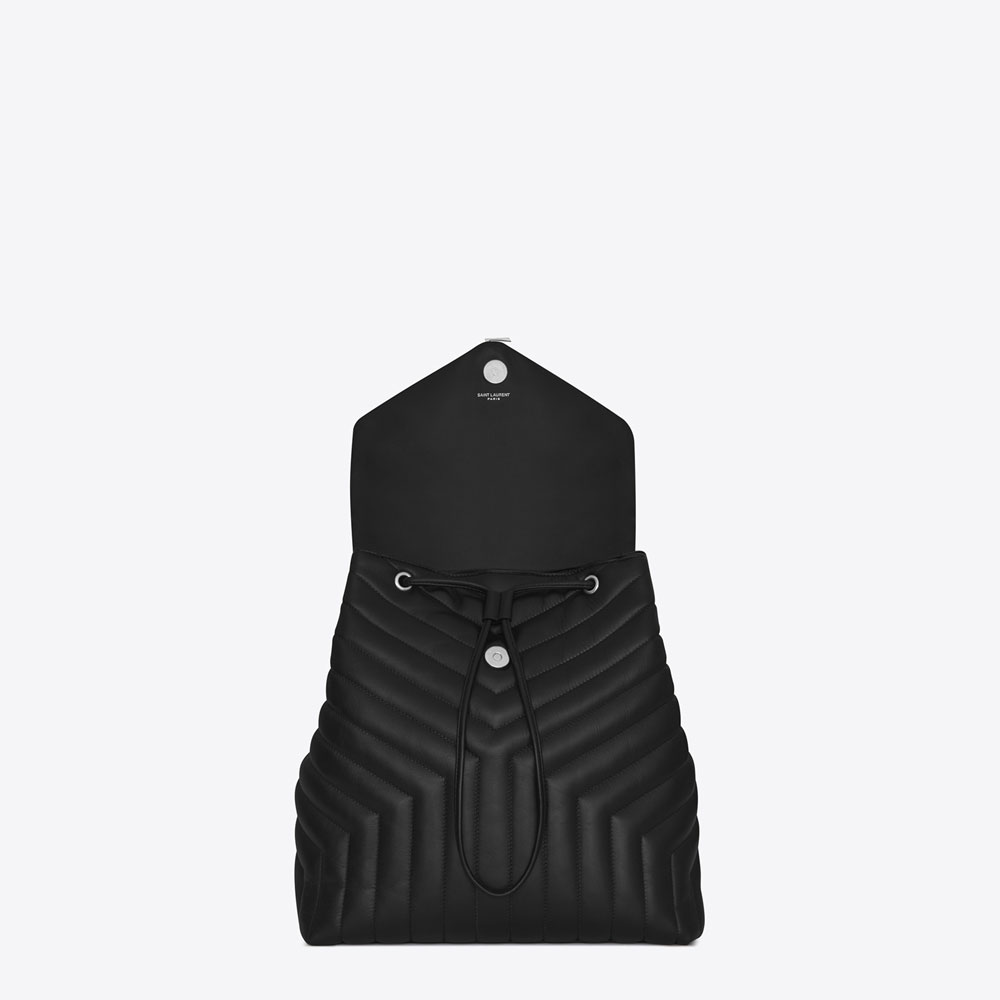 Saint Laurent Medium Loulou Backpack In Black 45336028KF - Photo-4