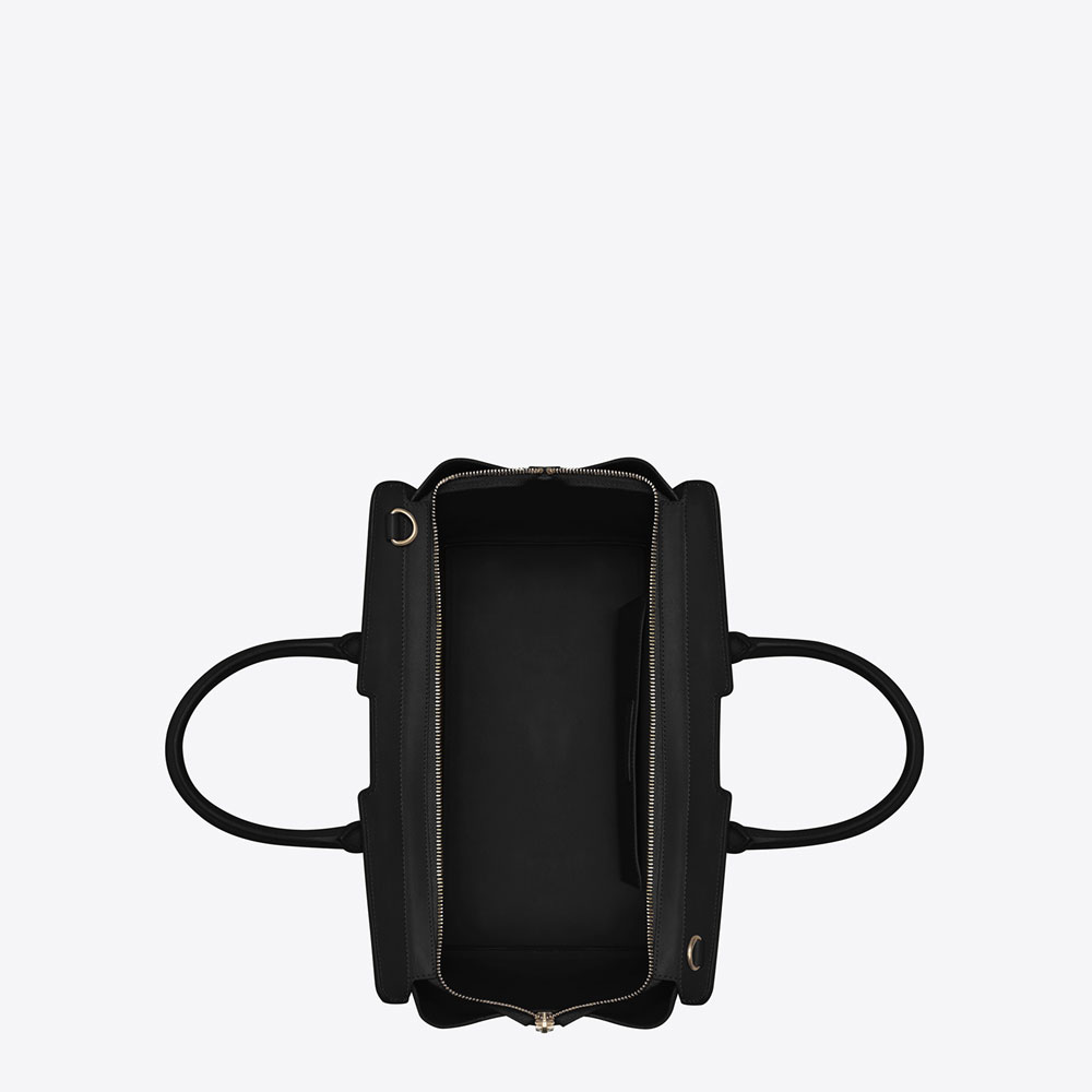 Saint Laurent Small Downtown Cabas Bag In Black Leather And Suede 45341420JR - Photo-4