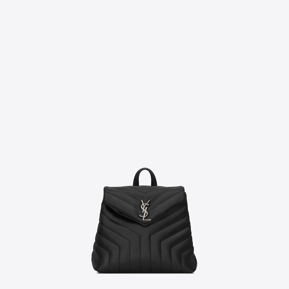 Saint Laurent Small LOULOU Backpack In Black Y Matelasse Leather 45352445MH