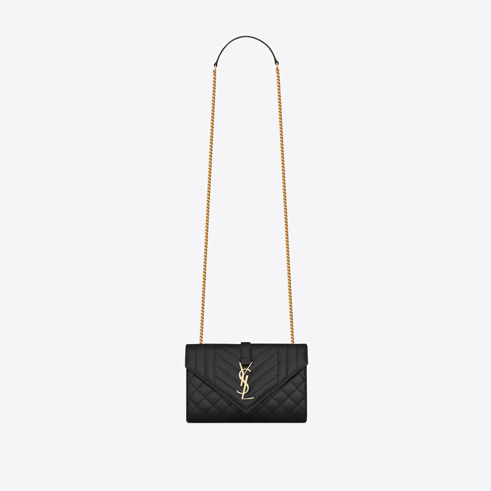 YSL Envelope Small Bag In Embossed Leather 526286 BOW91 1000