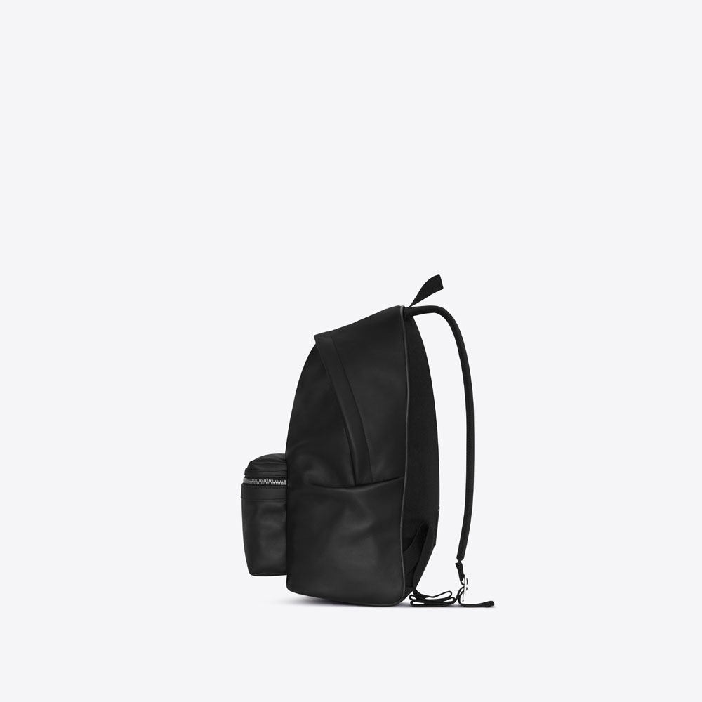 YSL City Backpack In Matte Leather 534967 0AY3F 1000 - Photo-3