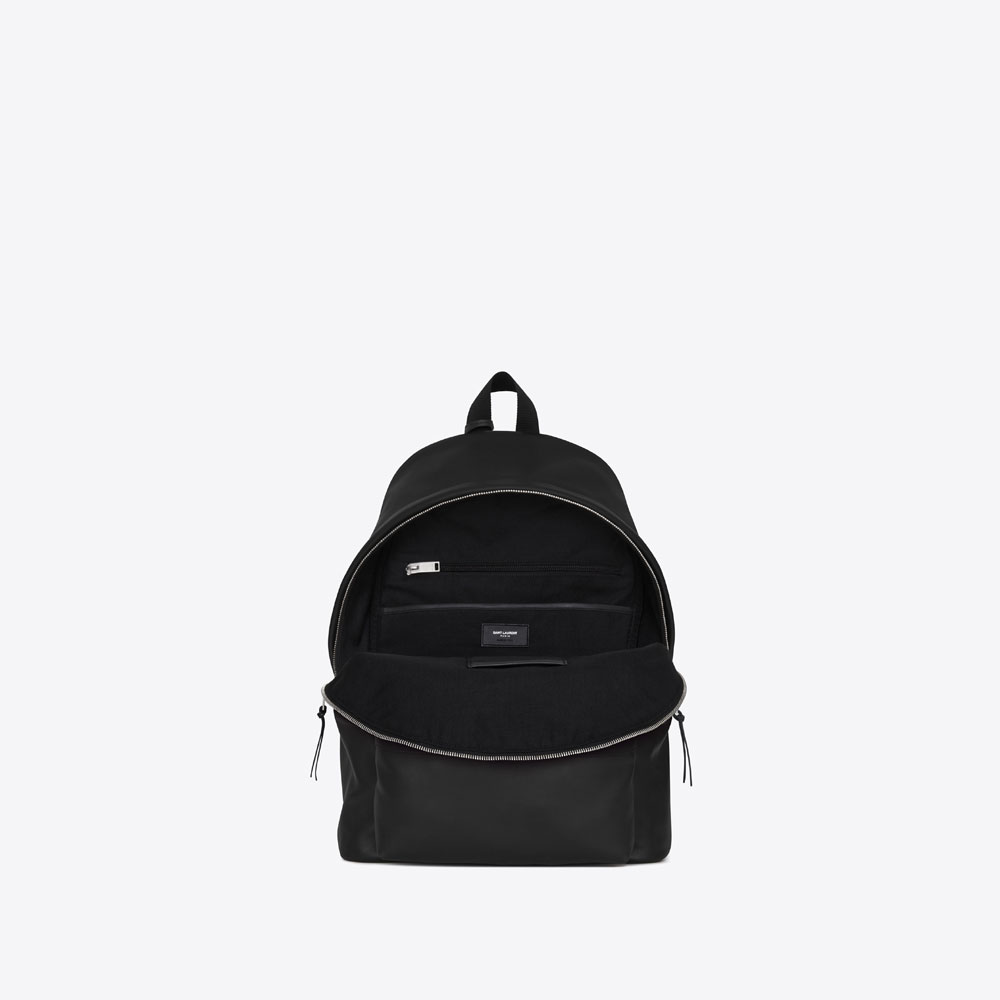 YSL City Backpack In Matte Leather 534967 0AY3F 1000 - Photo-4