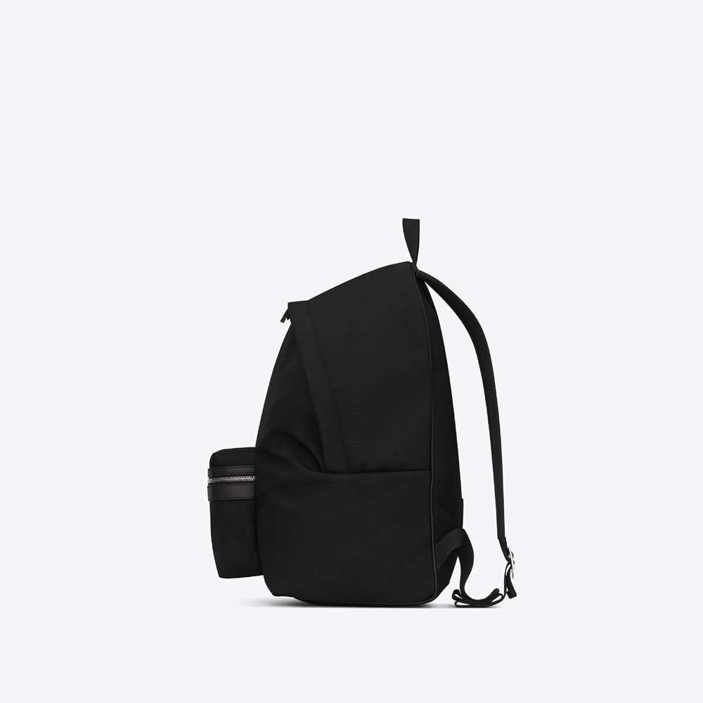 YSL Giant City Backpack In Canvas Nylon And Leather 534970 GIV3F 1000 - Photo-3