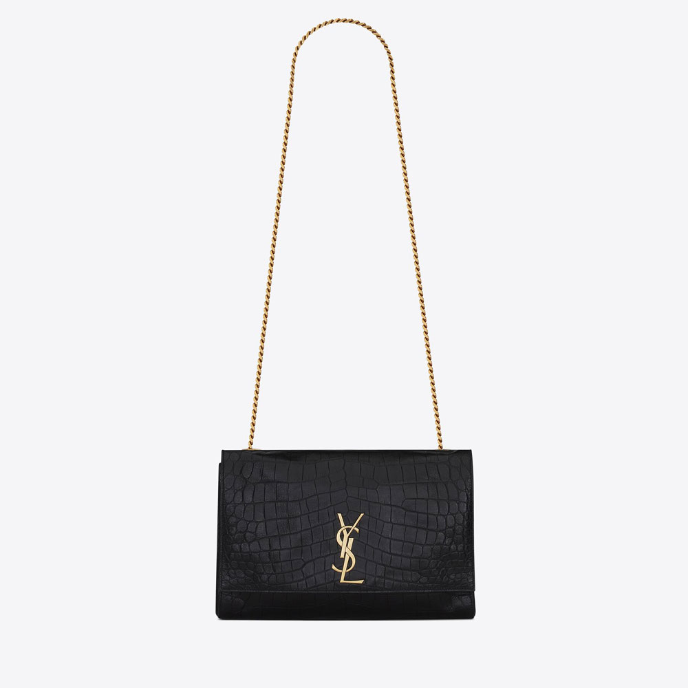 YSL Reversible Kate In Crocodile-embossed Leather 553804 24O1W 1062