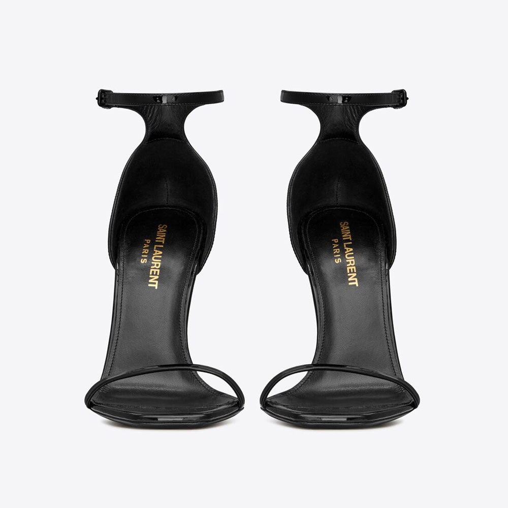 YSL Opyum Sandals In Patent Leather 557662 0NPKK 1000 - Photo-2