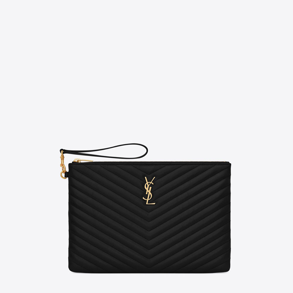 YSL Cassandre Matelasse Tablet Pouch In Quilted Leather 559193 CWU01 1000