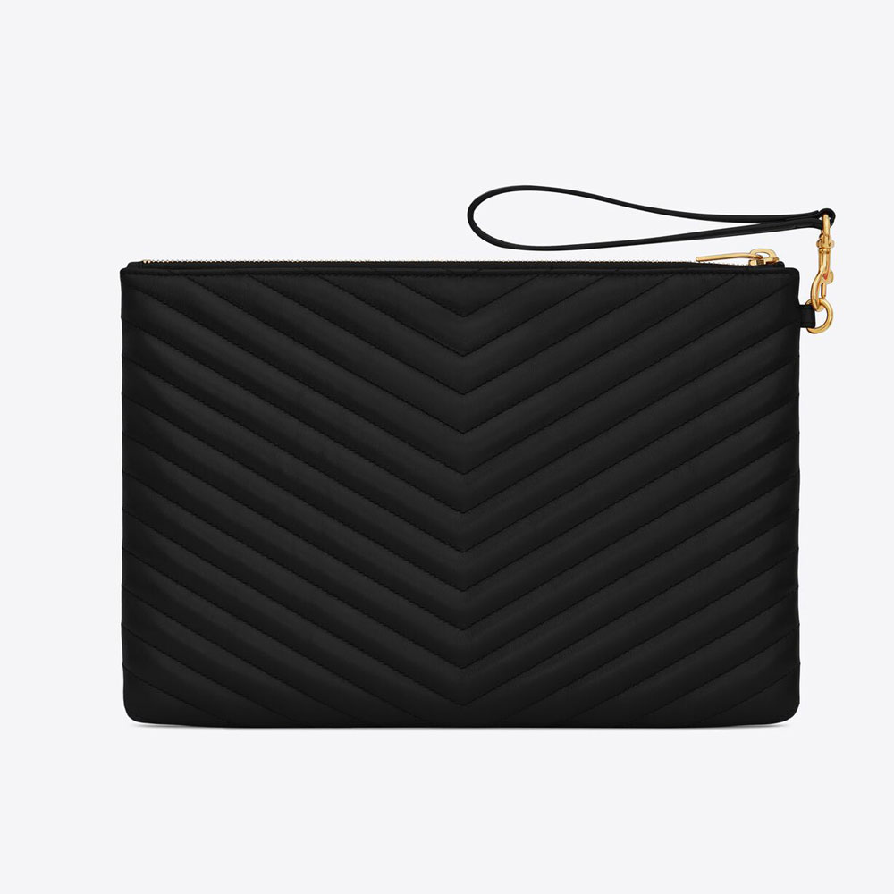 YSL Cassandre Matelasse Tablet Pouch In Quilted Leather 559193 CWU01 1000 - Photo-3