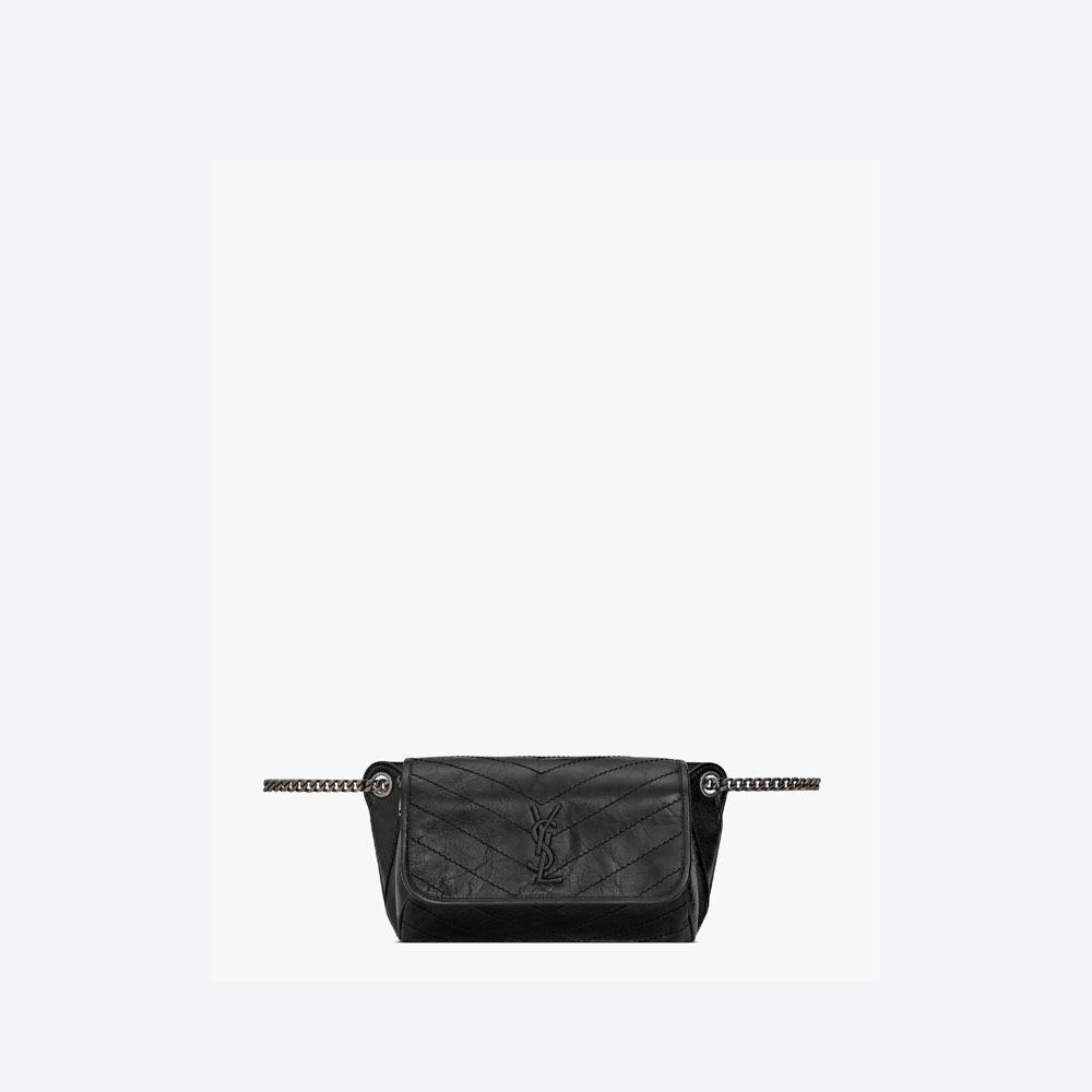 YSL NIKI Body Bag In Crinkled Vintage Leather 577124 0EN04 1000