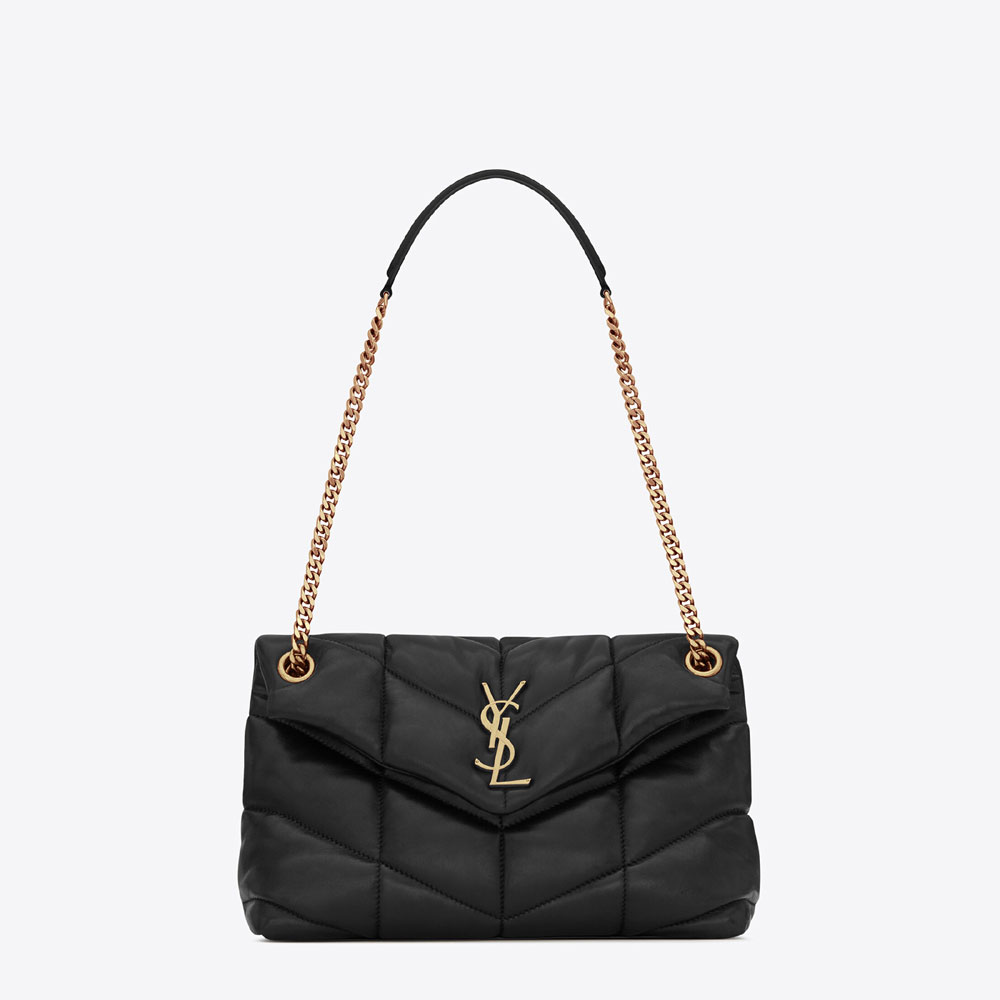 YSL Puffer Small Bag In Quilted Lambskin 577476 1EL07 1000
