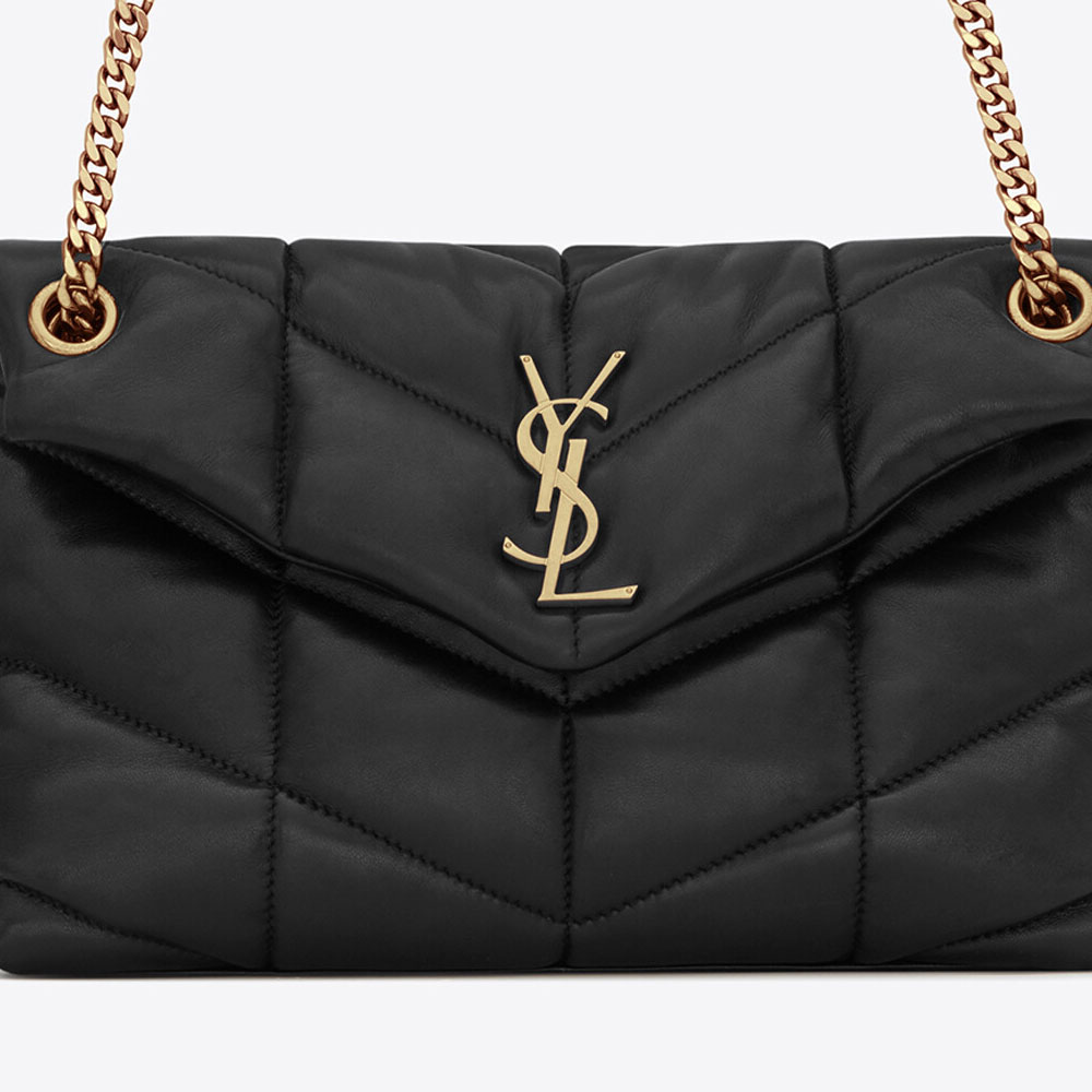 YSL Puffer Small Bag In Quilted Lambskin 577476 1EL07 1000 - Photo-2