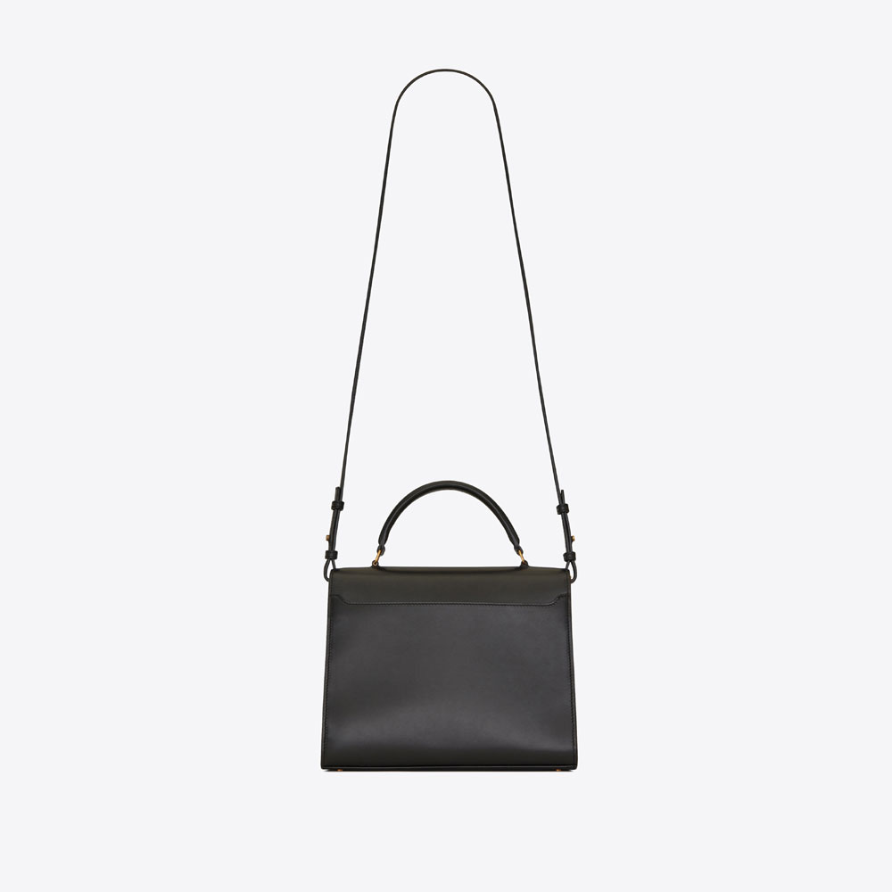 YSL CASSANDRA Medium Top Handle Bag In Smooth Suede 578000 0SXOW 1048 - Photo-2