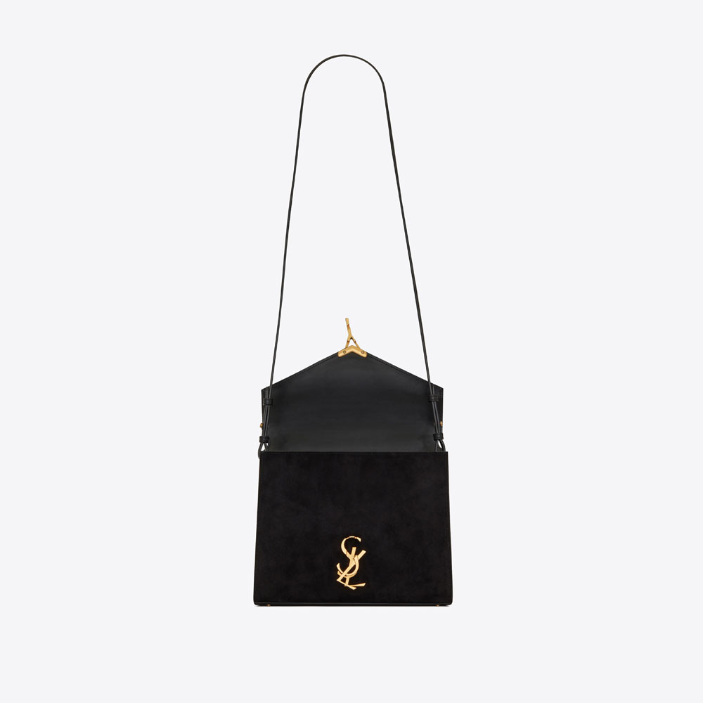 YSL CASSANDRA Medium Top Handle Bag In Smooth Suede 578000 0SXOW 1048 - Photo-4