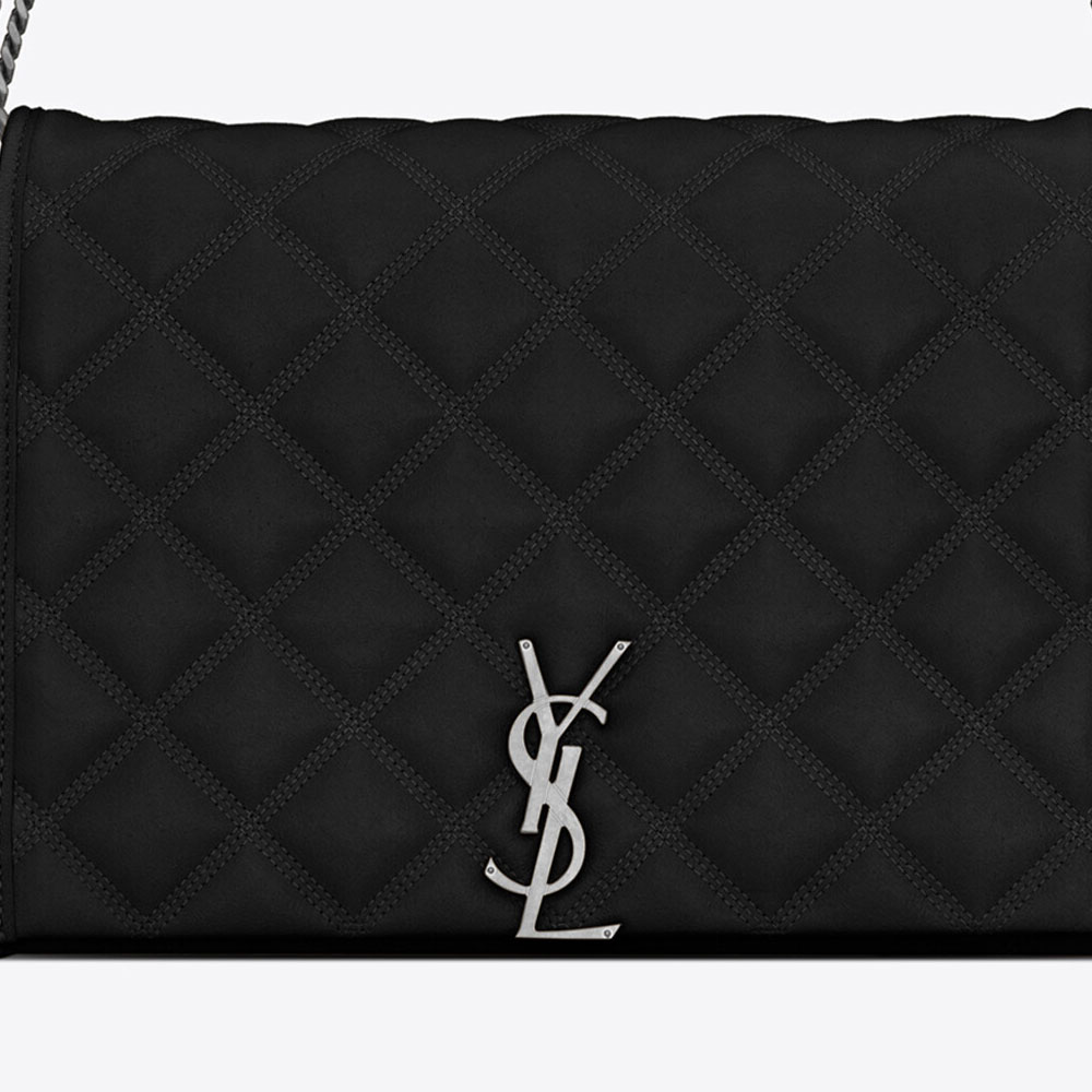 YSL Becky Small Chain Bag In Quilted Lambskin 579607 1D313 1000 - Photo-2