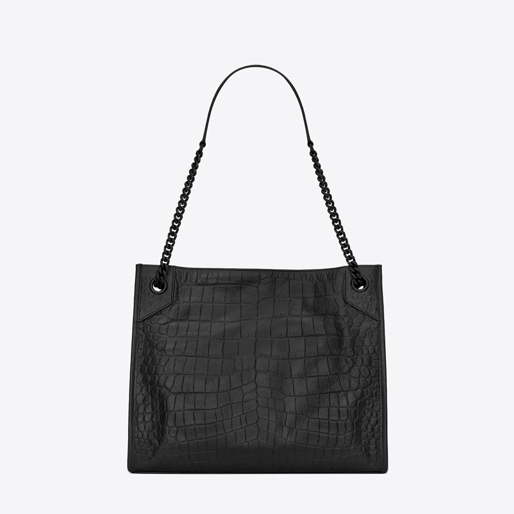 YSL Niki Medium Shopping Bag In Crocodile Leather 591226 1K00U 1000 - Photo-2