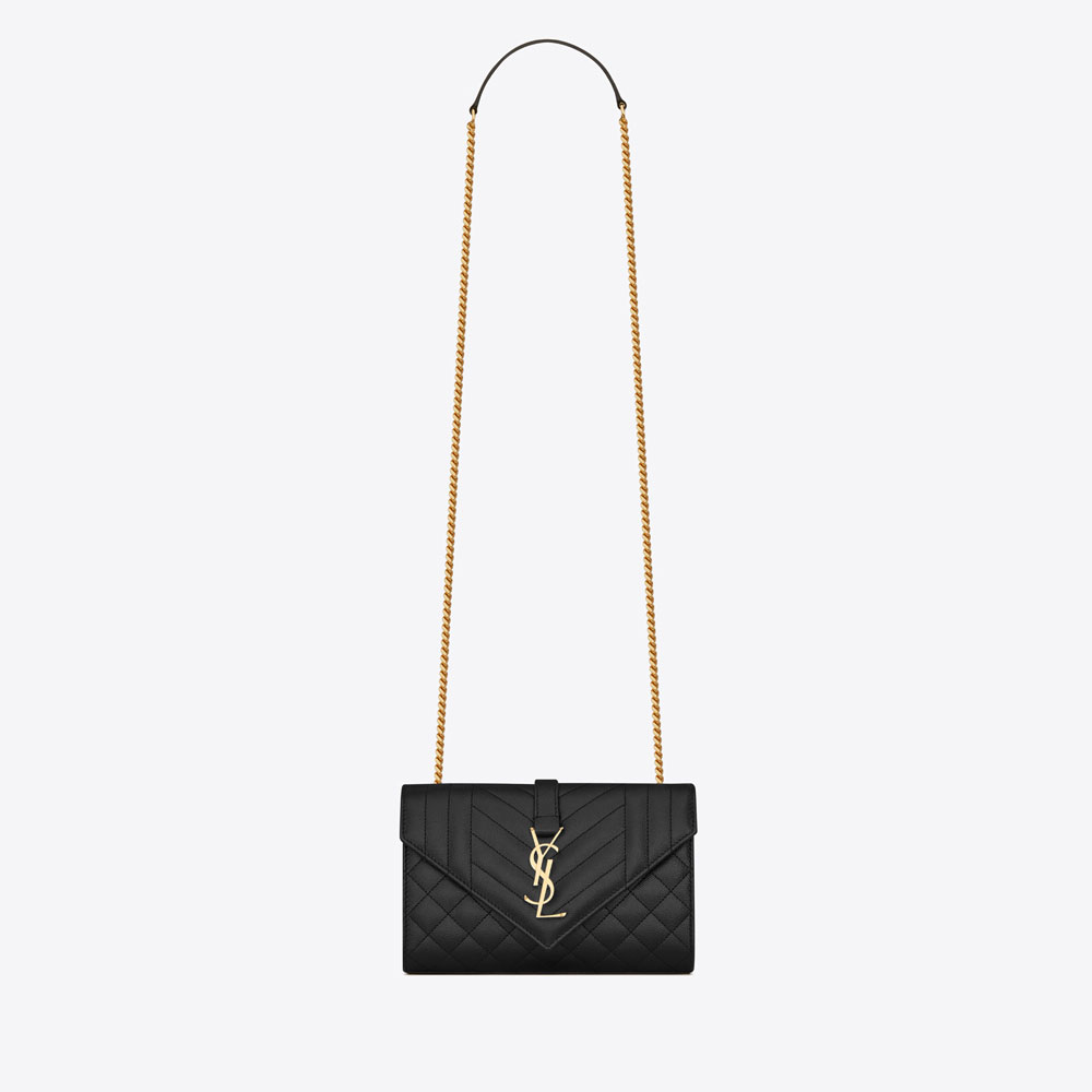 YSL Envelope Small Bag In Mix Grain De Poudre Leather 600195 BOW91 1000