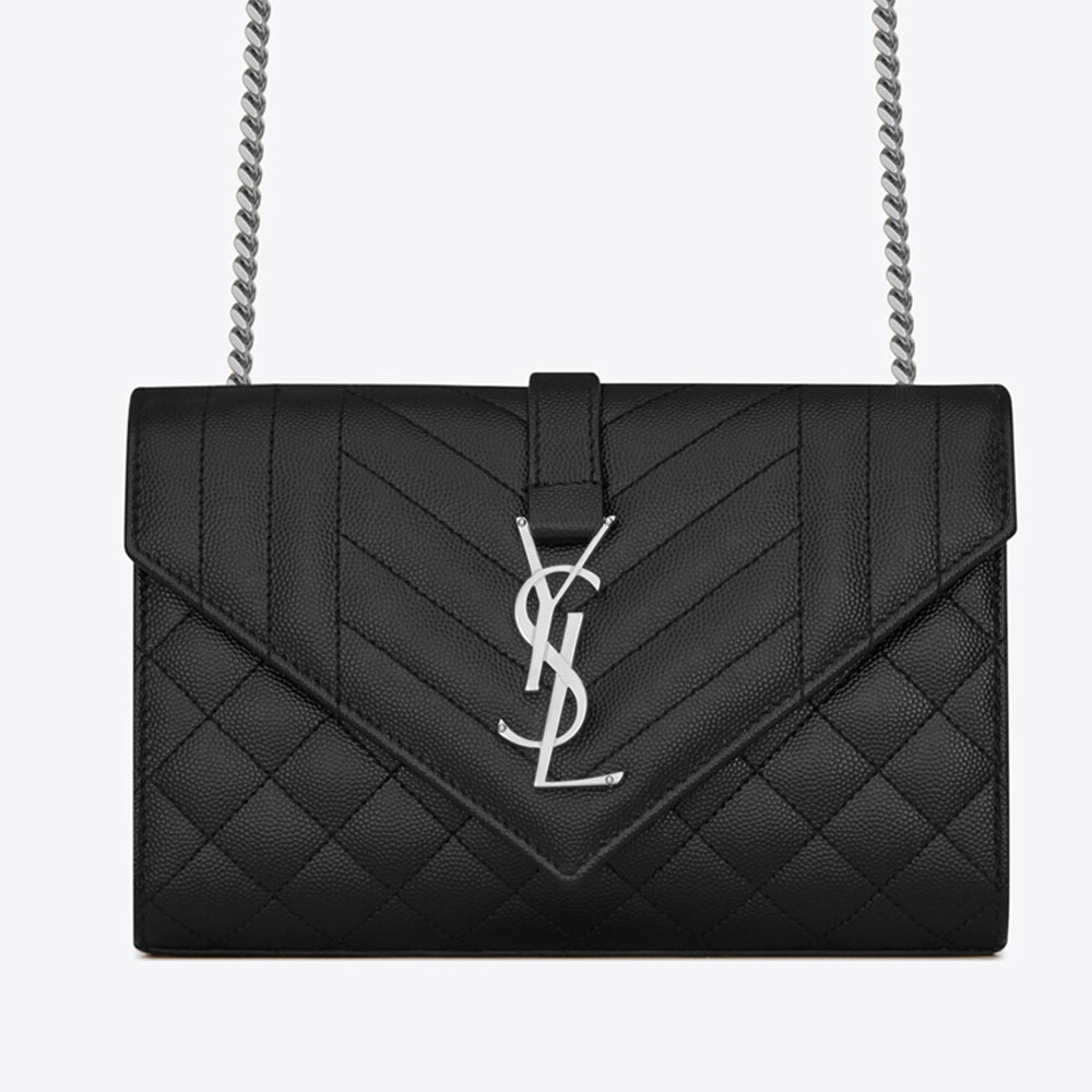 YSL Envelope Small Bag In Mix Matelasse 600195 BOW92 1000 - Photo-2