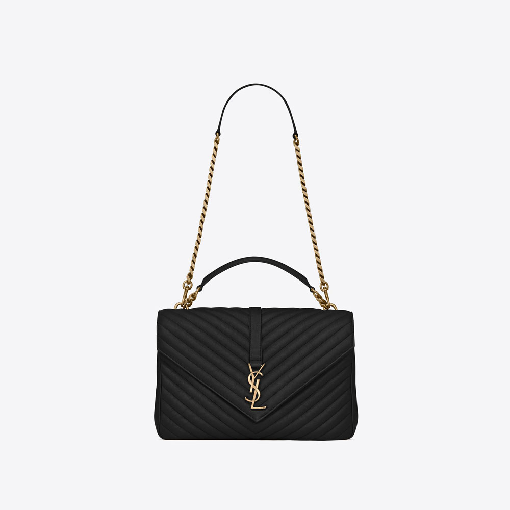 YSL College Large Chain Bag In Quilted Leather 600278 BRM07 1000