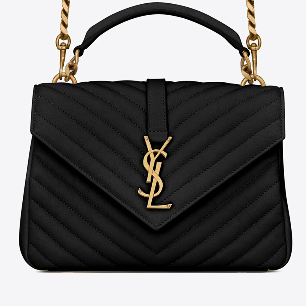 YSL College Medium In Quilted Leather 600279 BRM07 1000 - Photo-2