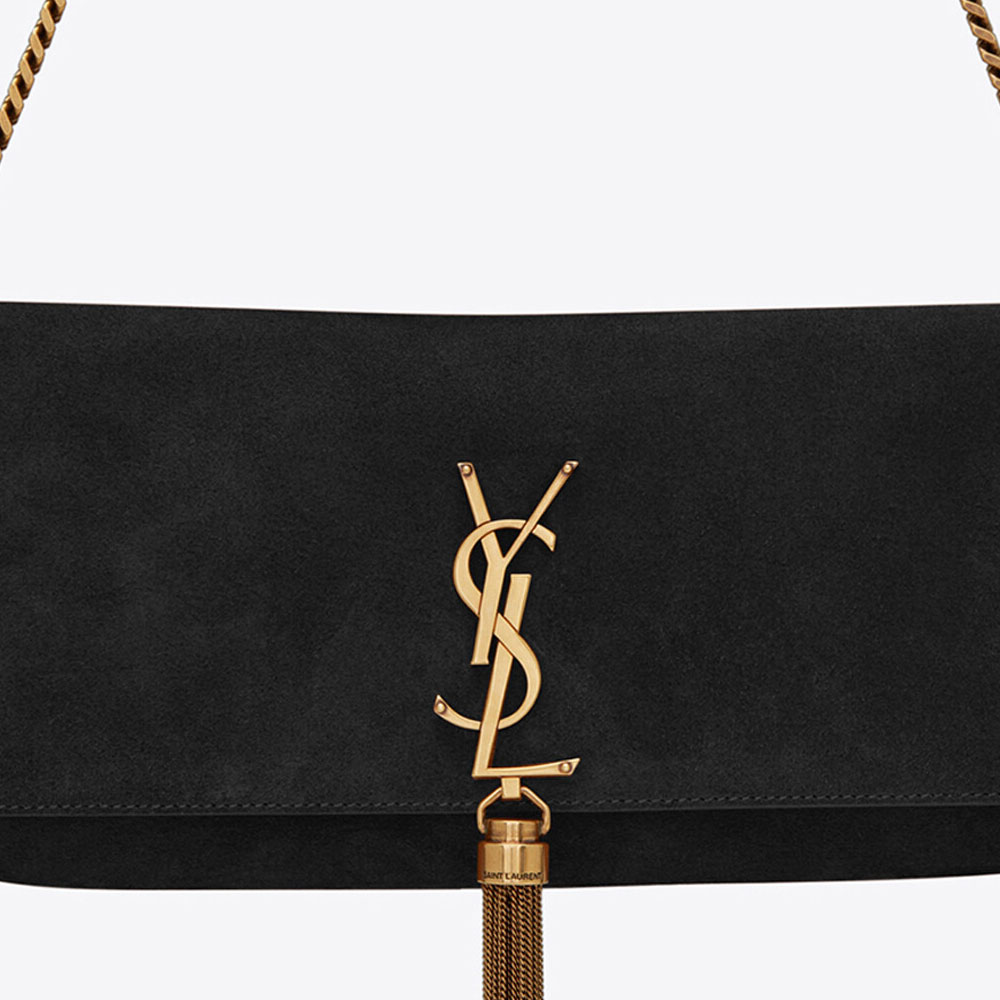 YSL Kate 99 With Tassel In Suede And Smooth Leather 604276 0UD7W 1000 - Photo-2