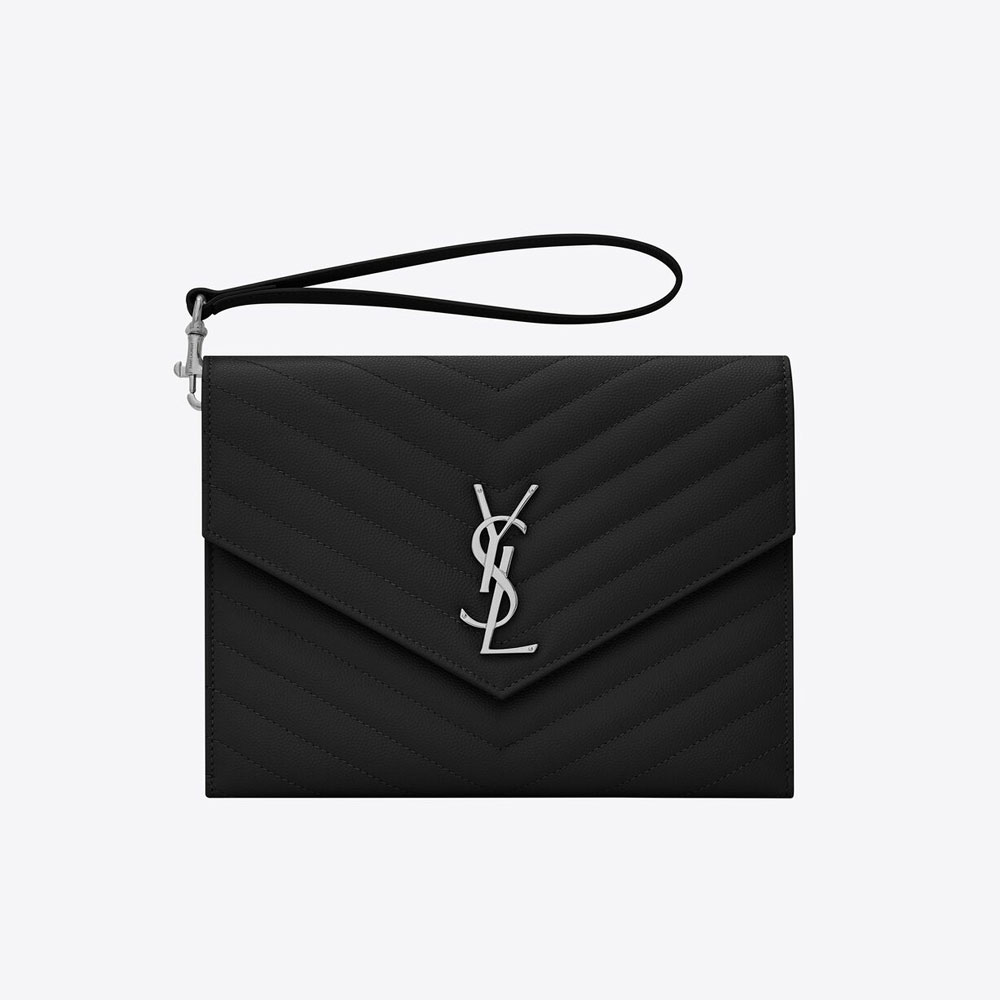 YSL Cassandre Matelasse Flap Pouch In Quilted Leather 617662 BOW02 1000