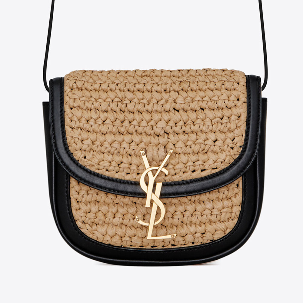 YSL Kaia Small Satchel In Raffia And Leather 619740 GG66W 7063 - Photo-2