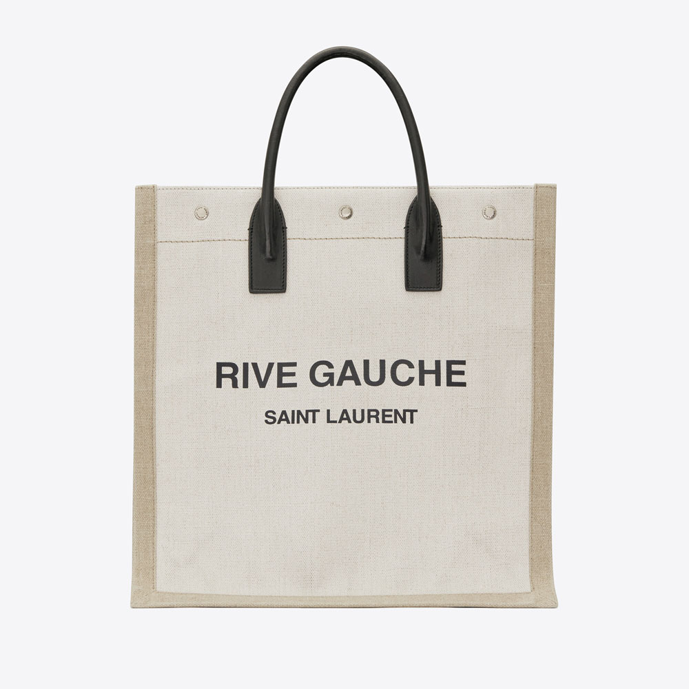 YSL Rive Gauche N S Shopping Bag In Linen And Cotton 631682 9J52E 9280