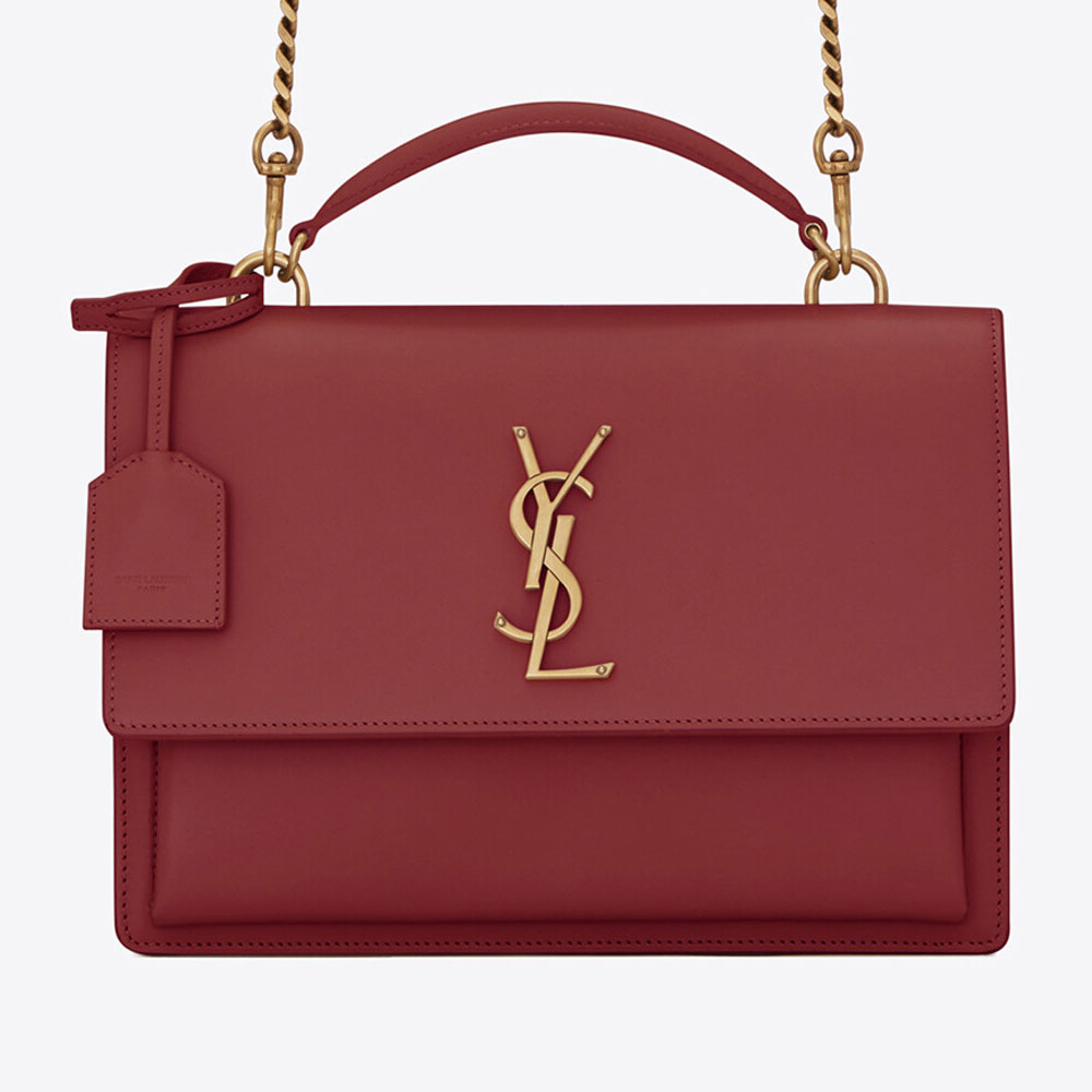 YSL Medium Sunset Satchel In Smooth Leather 634723 D420W 6008 - Photo-2