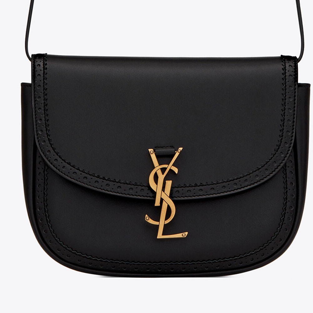 YSL Kaia Medium Satchel In Perforated Smooth Leather 638926 16R1W 1000 - Photo-2