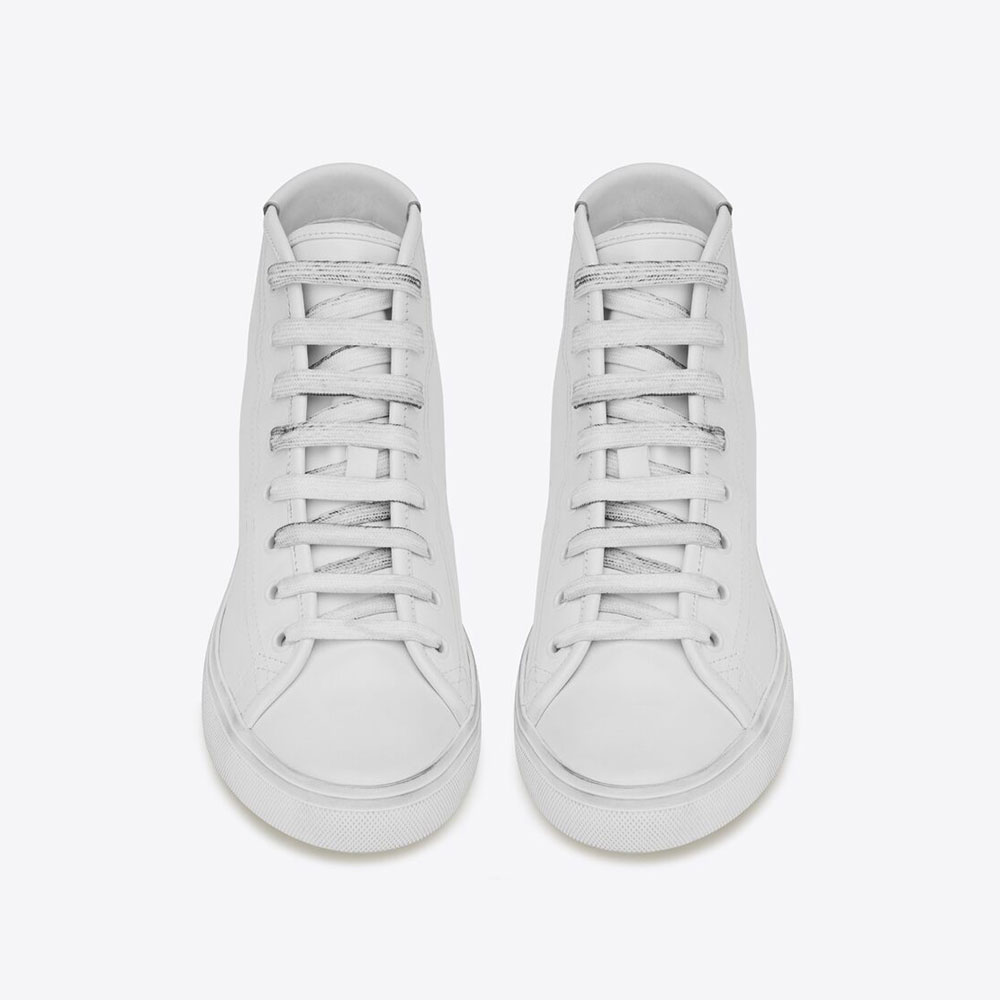 YSL Malibu Mid-top Sneakers In Smooth Leather 649249 00NG0 9030 - Photo-2