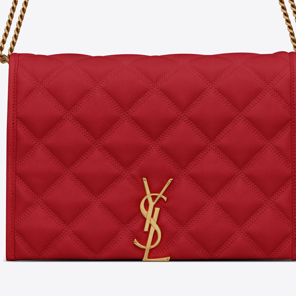 YSL Becky Mini Chain Bag In Carre Quilted Lambskin 650769 1D319 6805 - Photo-2