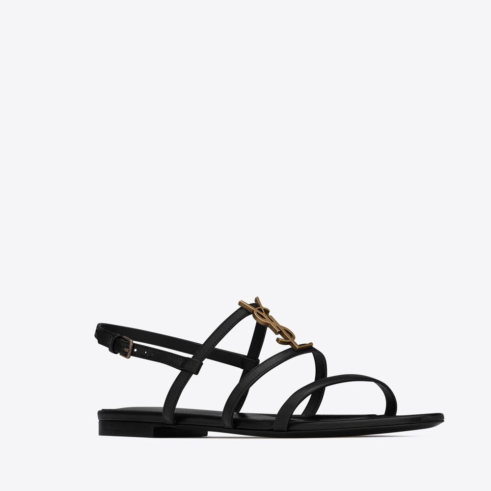 YSL Cassandra Sandals In Smooth Leather 652758 BDATT 1000