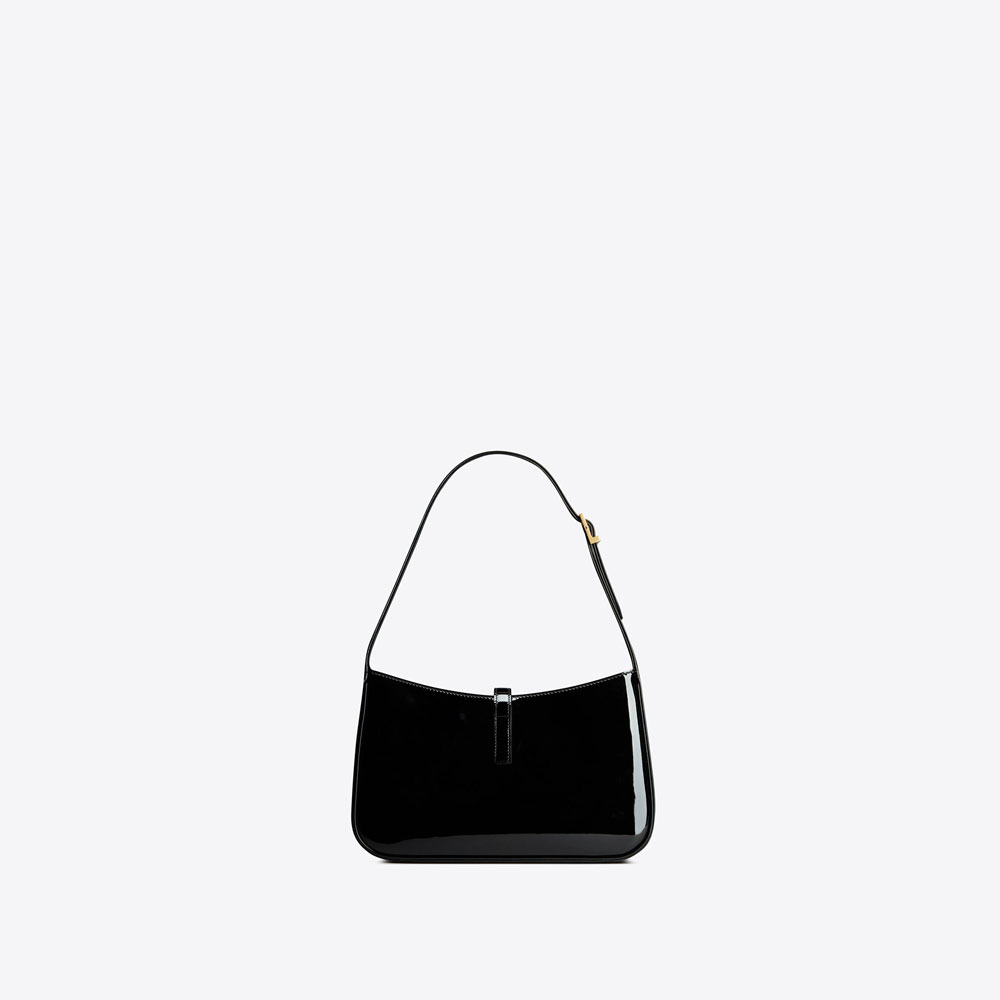 YSL Le 5 A 7 Hobo Bag In Patent Leather 657228 0UF0W 1000 - Photo-3