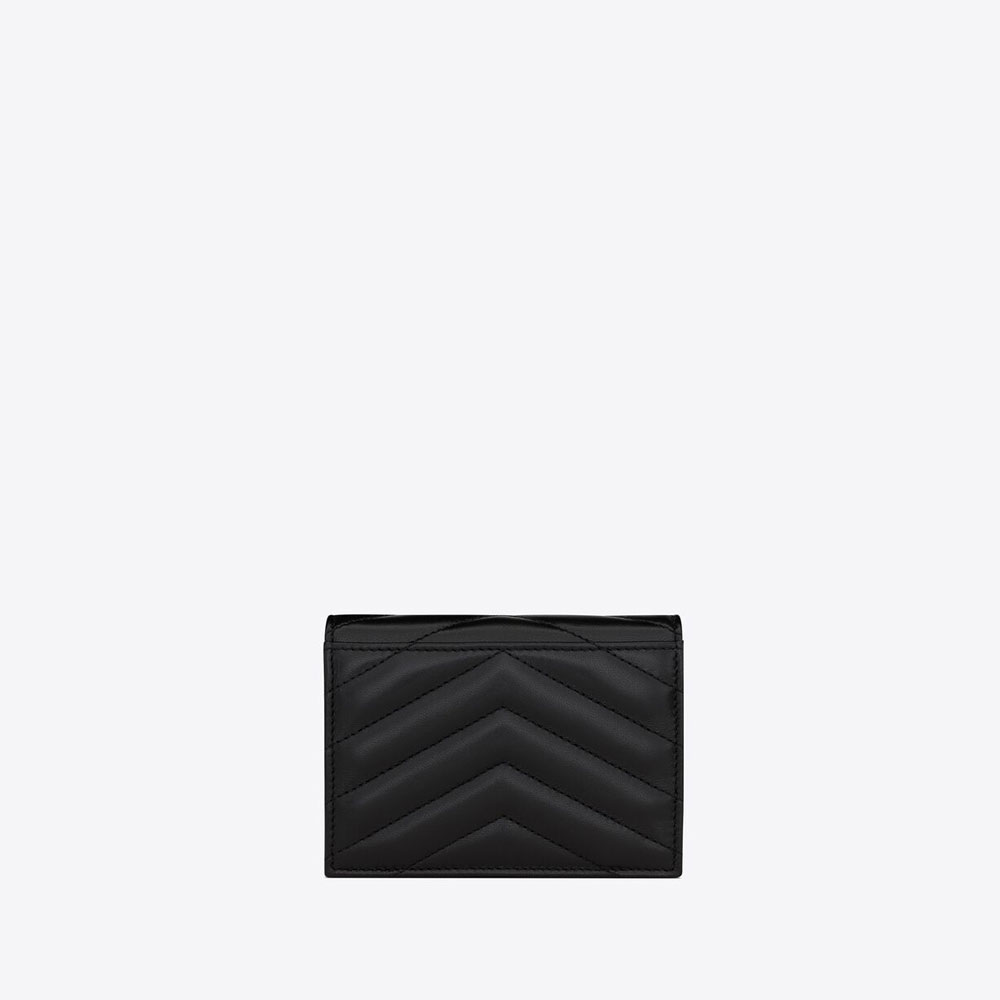 YSL Cassandre Matelasse Flap Card Case In Quilted Lambskin 668290 AAA44 1000 - Photo-4