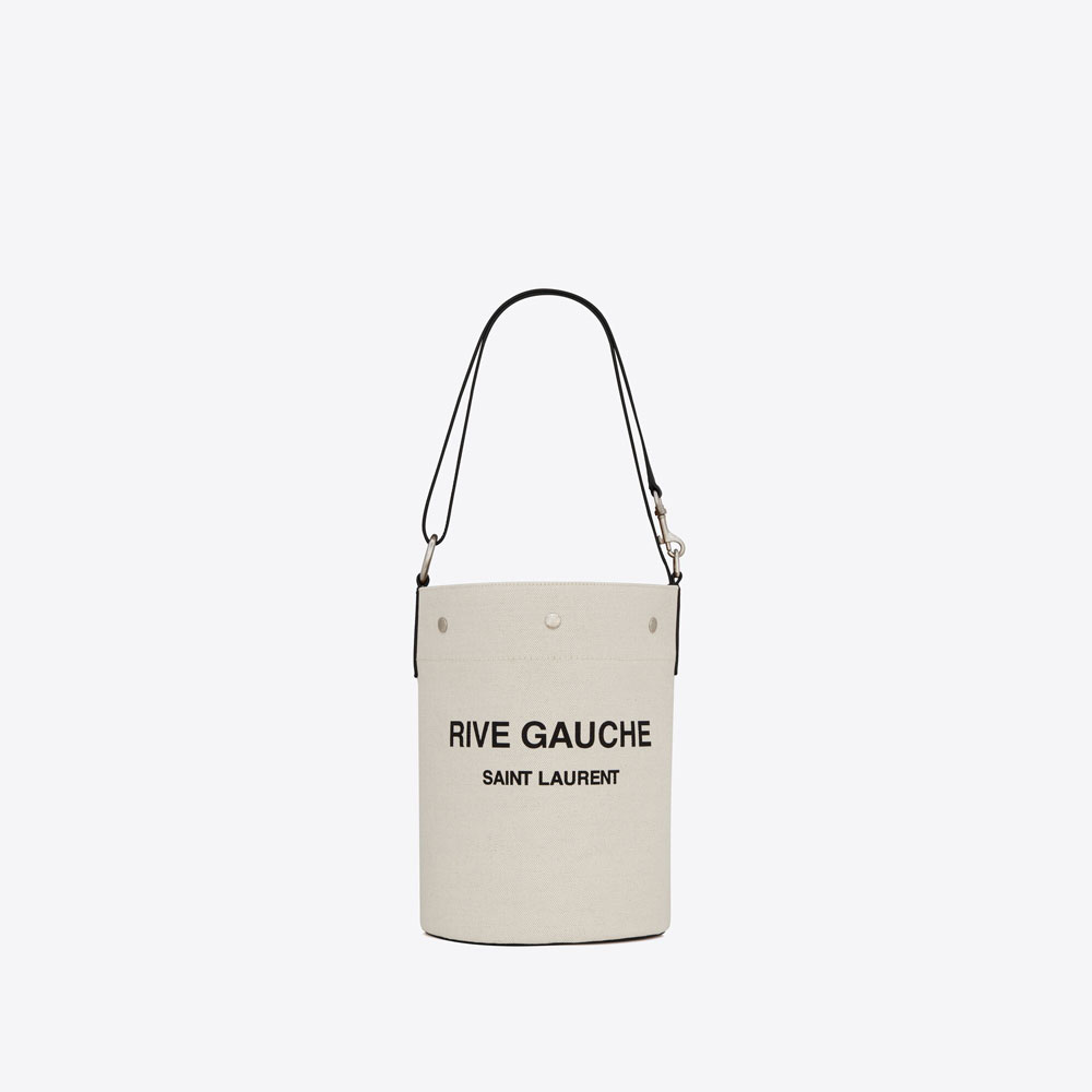 YSL Rive Gauche Bucket Bag In Linen 669299 FAAAZ 9024